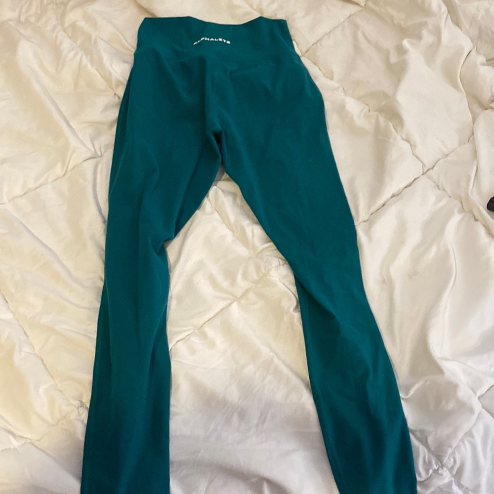 Medium alphalete dark teal legging